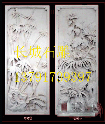浮雕五清圖:松、竹、梅.月，水組成的紋圖。 歲寒三友浮雕:松、竹、梅的紋圖。 浮雕喜報早春:喜鵲站在梅枝上高鳴的紋圖。喜上眉梢;喜鵲站在梅梢上的紋圖。 浮雕竹梅雙喜:竹子、梅花和兩只喜鵲的紋圖。 如此等等，還有很多。這些紋圖應(yīng)用極廣，石雕、結(jié)婚被褥、家具雕刻、石雕貔貅底座圖案雕刻、壁畫雕塑及畫稿中都有他的形象。