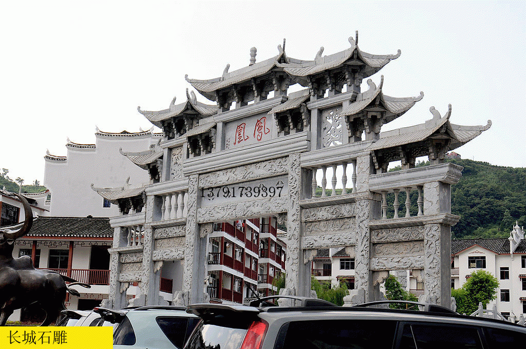 寺院園林村莊石雕牌坊石牌樓安裝有什么作用呢，