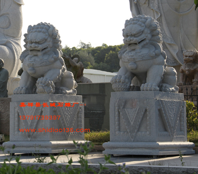 石雕獅子石獅子-在現實生活中的吉祥寓意