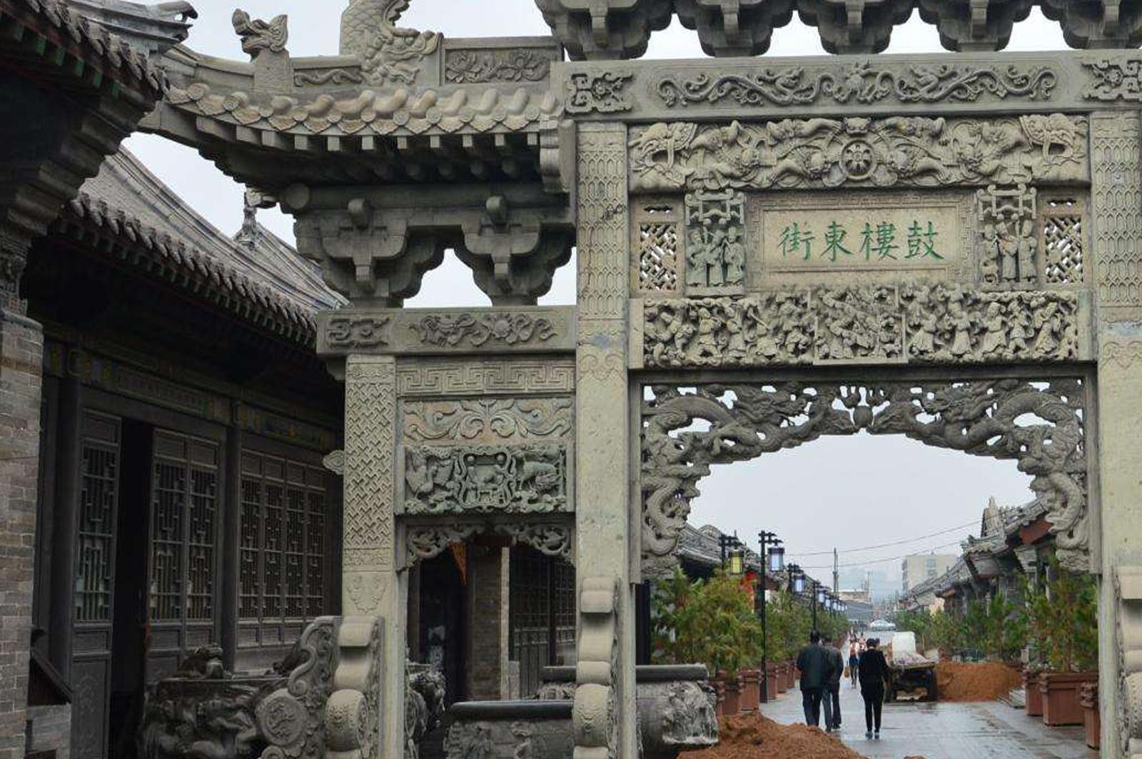 石牌坊局部細節雕刻