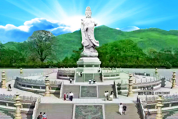 觀音雕刻圖片樣式體現了吉祥如意